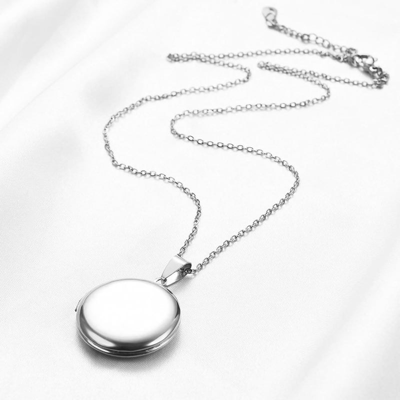 PHOCKSIN Locket Necklace for Women Black/Gold/Silver Locket Necklace Oval/Round/Heart Photo Necklace New Years Gifts for Girls - Image 5